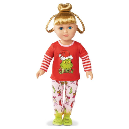 My Life As Poseable Grinch Sleepover 18 inch Doll, Blonde Hair, Blue Eyes