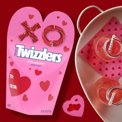 Twizzlers Twists Strawberry Valentine's Day Candy, Gift Box 4.8 oz