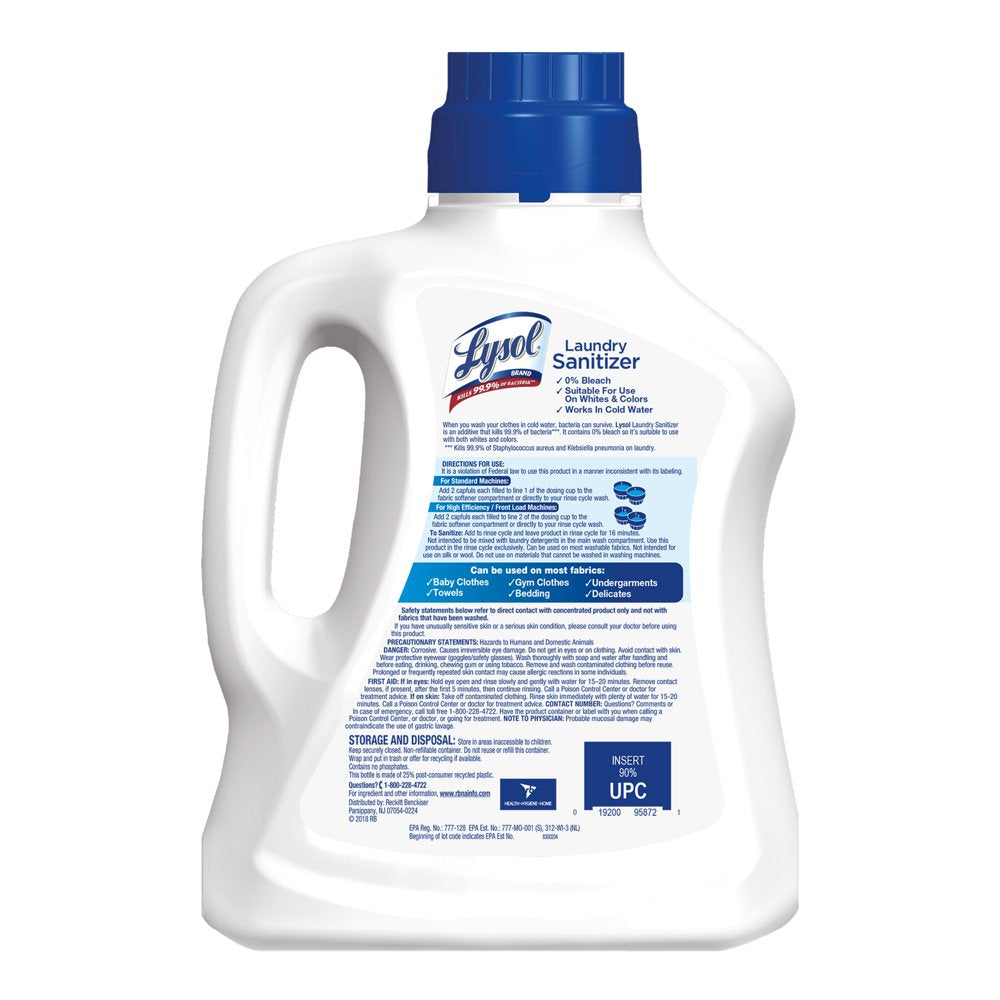 Lysol Laundry Sanitizer, Crisp Linen, 90 Oz, Tested & Proven to Kill COVID-19 Virus, Packaging May Vary​