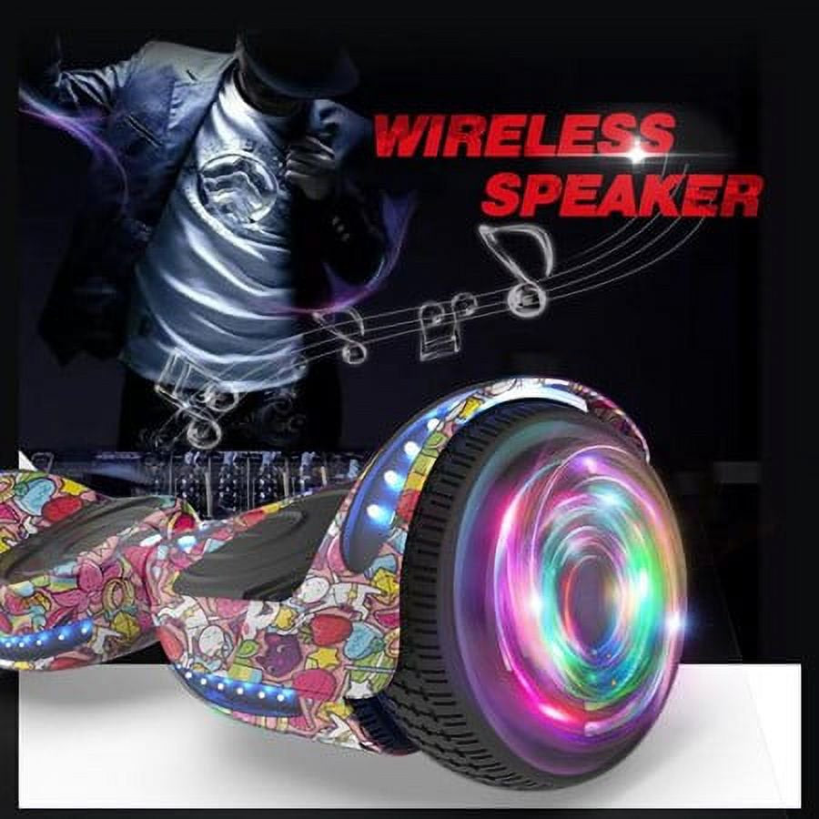 Hoverstar Flash Wheel Hoverboard 6.5 In., Bluetooth Speaker with LED Light, Self Balancing Wheel, Electric Scooter, Unicorn