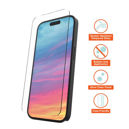 onn. Glass Screen Protector for iPhone 14 Pro