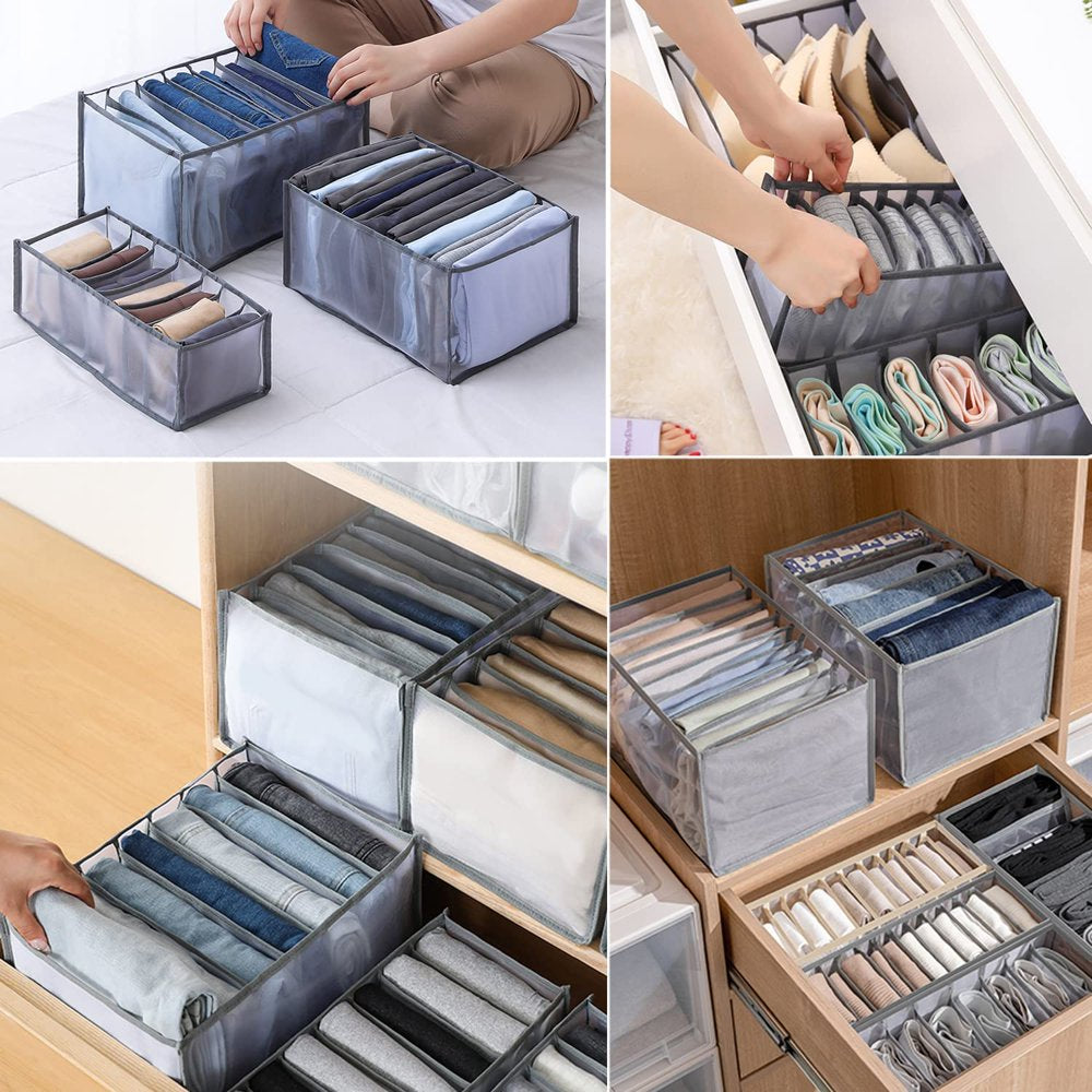 6PCS Closet Organizers and Storage, Clothes Organizers Storage Foldable for Organizing Shirt Bras Panties Socks Trouser