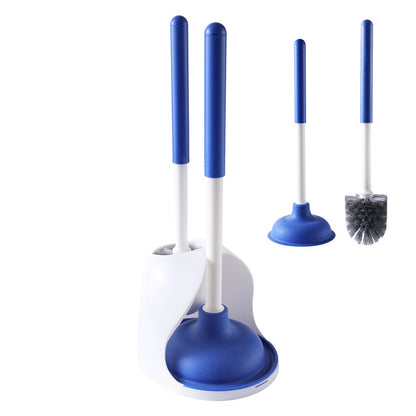 Eyliden Toilet Brush and Plunger Set for Toilet Cleaning, Blue