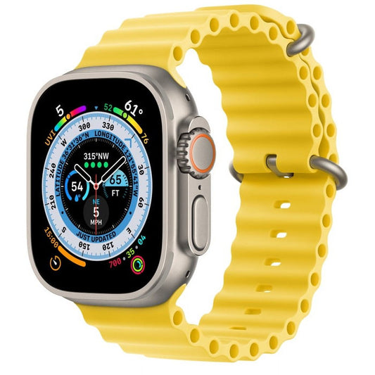 Restored Apple Watch Ultra (GPS + Cellular) 49mm Titanium Case with Yellow Ocean Band Excellent (Refurbished)