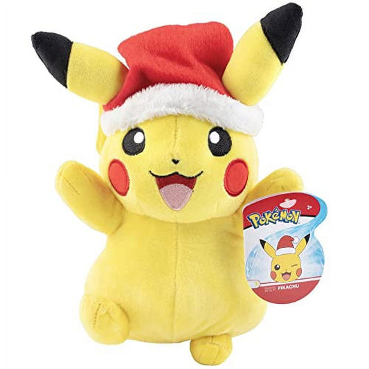 Pokemon 8" Holiday Christmas Pikachu Plush Stuffed Animal Toy - Officially Licensed - Great Gift for Kids