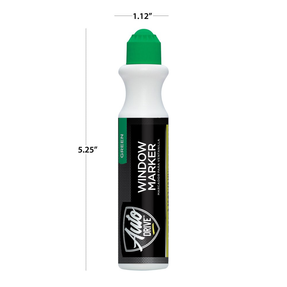 Auto Drive Universal Automotive Window Marker, 60015, Green, 48 ml/2.05 oz., 1 Pack