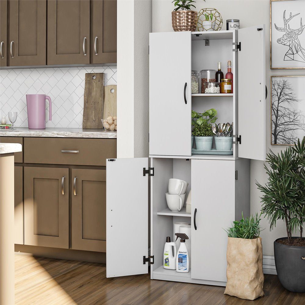 Mainstays 4-Door 5' Storage Cabinet, Dove Gray