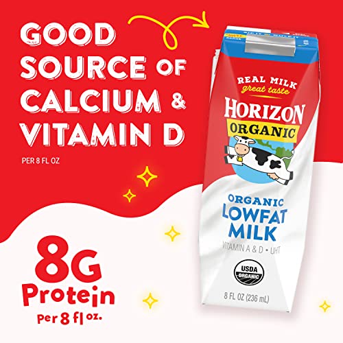 Horizon Organic Shelf-Stable 1% Low Fat milk Boxes, 8 Fl Oz (Pack of 18)