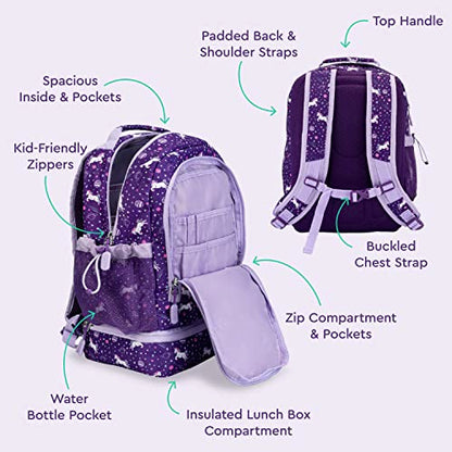 Bentgo® Kids 2-in-1 Backpack & Insulated Lunch Bag (Unicorn)