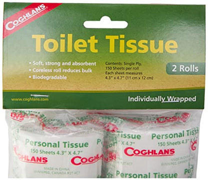 Coghlan's Packable Camp Toilet Tissue, 2-Rolls