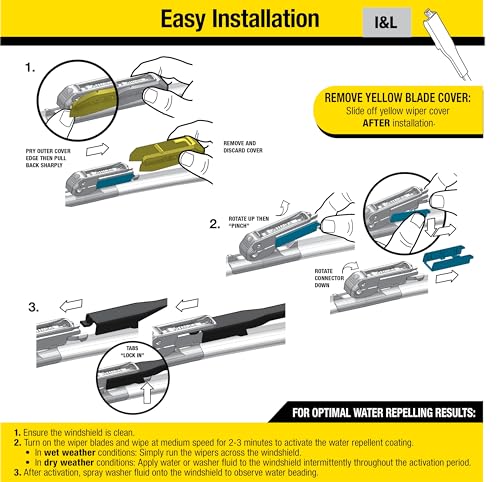 Rain-X 5079281-2 Latitude 2-In-1 Wiper Blades, 26 Inch Windshield Wipers (Pack Of 1), Automotive Replacement Windshield Wiper Blades With Patented Rain-X Water Repellency Formula