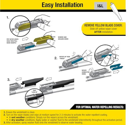 Rain-X 5079281-2 Latitude 2-In-1 Wiper Blades, 26 Inch Windshield Wipers (Pack Of 1), Automotive Replacement Windshield Wiper Blades With Patented Rain-X Water Repellency Formula