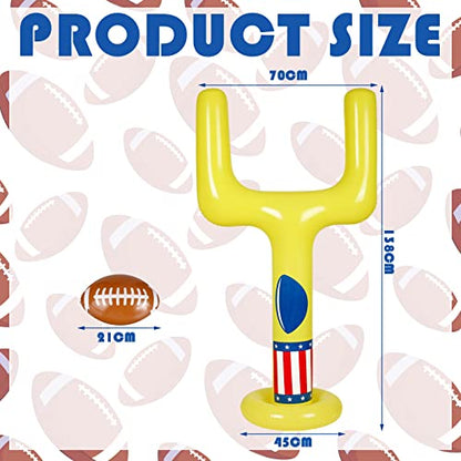 Inflatable Jumbo Football Set Inflatable Football Goal with Ball Football Target Football Goal Post Football Accessories Outdoor Sport Football Toys for Practice and Outdoor Fun