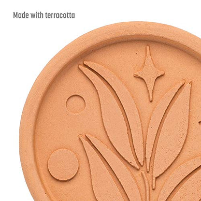 Goodful Brown Sugar Saver and Softener Disc with Elegant Leaf Design, Multiple Uses for Food Storage Containers, Reusable and Food Safe, Terracotta, 2 Pack