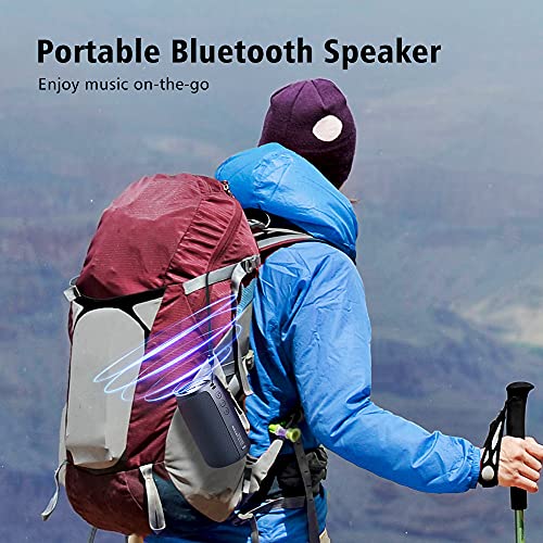 ZEALOT Portable Bluetooth Speakers, Waterproof Speaker IPX5, Outdoor Wireless Speaker S32 Playtime Stereo Pairing MIC/TF Card/USB/AUX for iOS Andriod Black