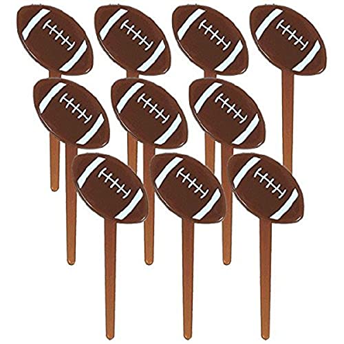 Amscan Football Plastic Picks - 3', 36 Pcs