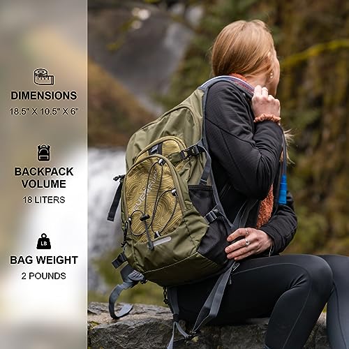 EVERFUN Hydration Backpack Water Backpack with Rain Cover and Water Bladder 2-Liter Hiking Daypack Women Men Lightweight Insulation Hydration Day Rucksack for Hiking, Cycling, Running, Climbing
