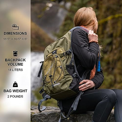 EVERFUN Hydration Backpack Water Backpack with Rain Cover and Water Bladder 2-Liter Hiking Daypack Women Men Lightweight Insulation Hydration Day Rucksack for Hiking, Cycling, Running, Climbing