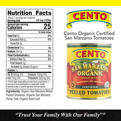 Cento San Marzano Organic Peeled Tomatoes (Pack of 6)