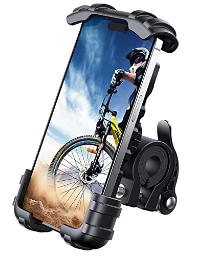 Lamicall Bike Phone Holder, Motorcycle Phone Mount - Motorcycle Handlebar Cell Phone Clamp, Scooter Phone Clip for iPhone 14 Plus/Pro Max, 13 Pro Max, S9, S10 and More 4.7" to 6.8" Smartphones