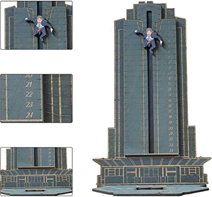 Christmas Advent Calendar, Deadly Advent Calendar, Hans Gruber Dropped Nakatomi Plaza, Tabletop Wooden Ornament Christmas Countdown Calendar