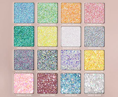 MARBLERS Holographic Face & Body Glitter [Holo Silver] 0.18oz (5g) | Fine | Non-Toxic | Vegan | Cruelty-Free | Ethically Sourced | Festival Makeup | Eye, Hair, Nail, Eyeshadow | Cosmetic Grade