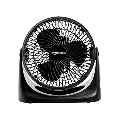 Amazon Basics 3 Speed Small Room Air Circulator Fan, 7-Inch Blade, Black, 6.3"D x 11.1"W x 10.9"H