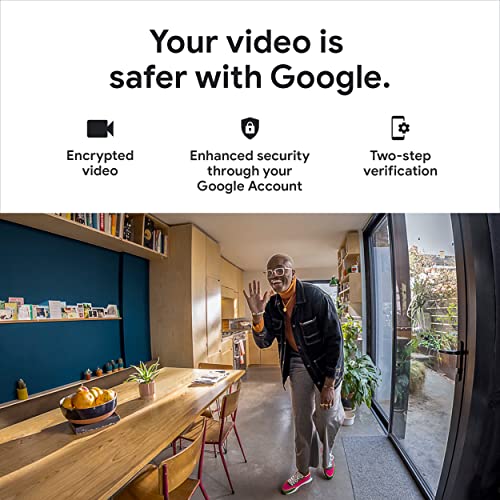 Google indoor Nest Security Cam 1080p (Wired) - 2nd Generation - Snow