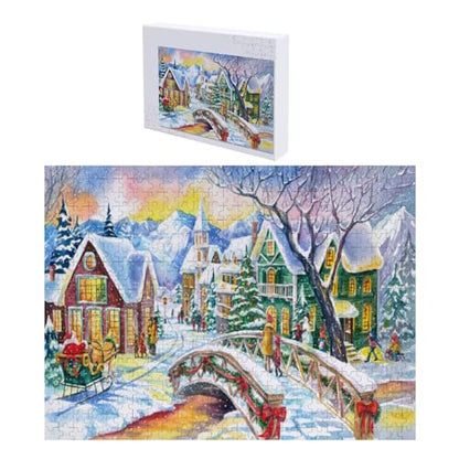 Vantaso 1000 Piece Jigsaw Puzzle for Kids Adults - Magic Christmas Village Puzzles Game