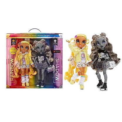 Rainbow High Shadow High Special Edition Madison Twins- 2-Pack Fashion Doll. Yellow & Grey Mix and Match Designer Outfits with Accessories, Great Gift for Kids 4-12 Years Old & Collectors
