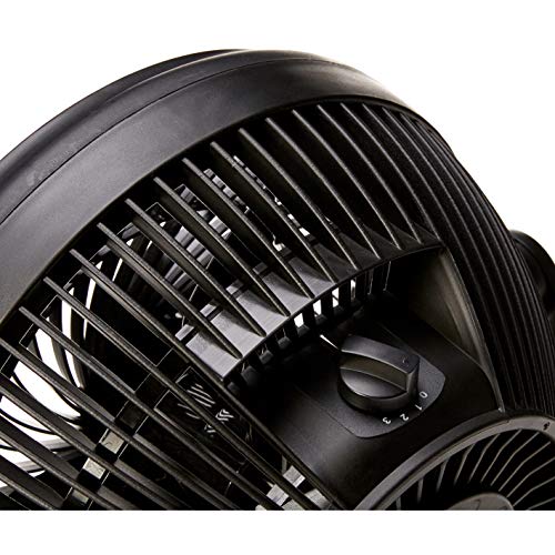 Amazon Basics 3 Speed Small Room Air Circulator Fan, 11-Inch, Blade, Black, 7.6"D x 14.8"W x 14.1"H