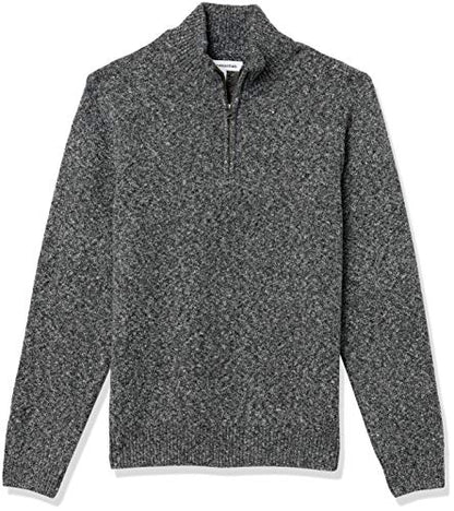 Amazon Essentials Men's Long-Sleeve Soft Touch Quarter-Zip Sweater, Charcoal Marl, XX-Large