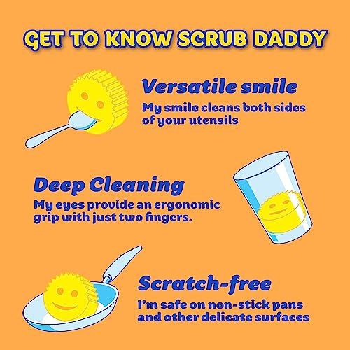 Scrub Daddy 3x Cif All Purpose Cleaning Cream, Lemon - Multi Surface Household Cleaning Cream for Glass, Chrome, Granite, Sink, Gold, Marble Countertops & More (3x 16.9oz Each)