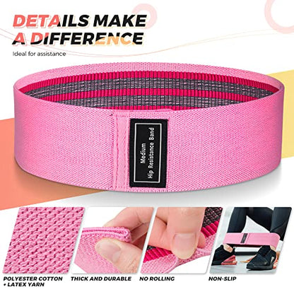 Renoj Resistance Bands for Working Out, Exercise Bands Workout, 3 Booty Bands for Women Legs and Glutes, Pilates Flexbands, Yoga Starter Set