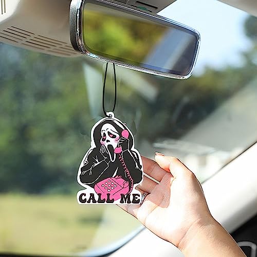 Car Air Fresheners - Pink Ghost Cute Car Interior Accessories Hanging Scents Anime Freshener Automotive Room Decor for Women Teen Girls Gift 5Pcs