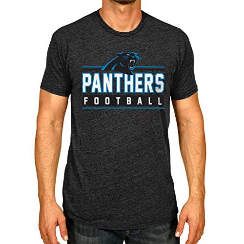 Team Fan Apparel NFL Adult MVP True Fan T-Shirt - Cotton & Polyester - Show Your Team Pride with Ultimate Comfort & Quality (Carolina Panthers - Black, Adult XX-Large)