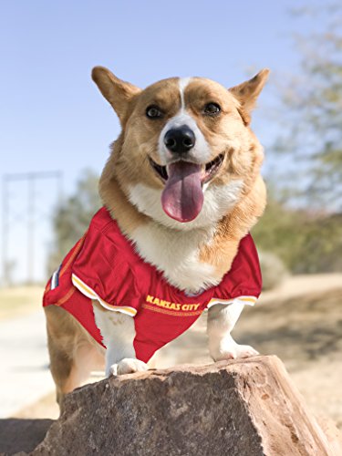 NFL Kansas City Chiefs Dog Jersey, Size: XX-Large. Best Football Jersey Costume for Dogs & Cats. Licensed Jersey Shirt