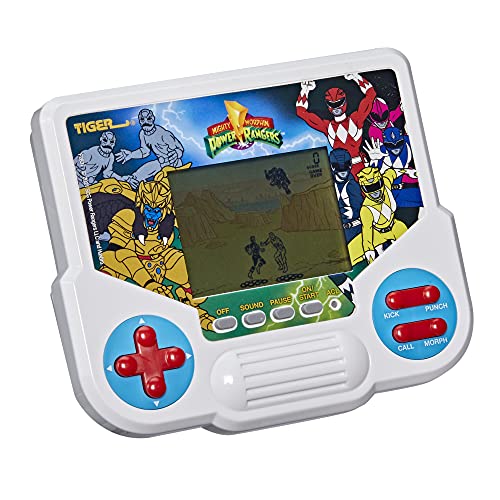 Hasbro Gaming Tiger Electronics Mighty Morphin Power Rangers Electronic LCD Video Game,Retro-Inspired Edition,Handheld 1-Player Game,Ages 8 and Up,White