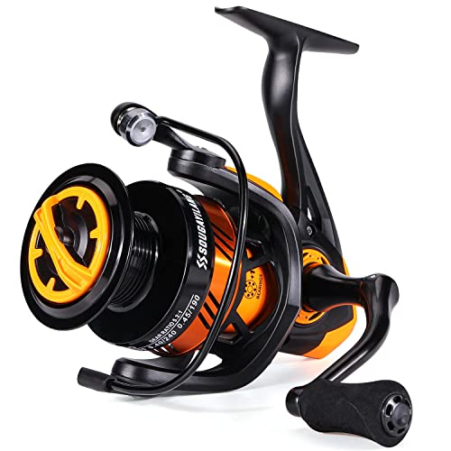 Sougayilang Fishing Reel, Ultralight Spinning Reel with Aluminum Spool, 5.2:1 High Speed Spinning Fishing Reel, 1000-6000 Series for Freshwater-Orange 6000