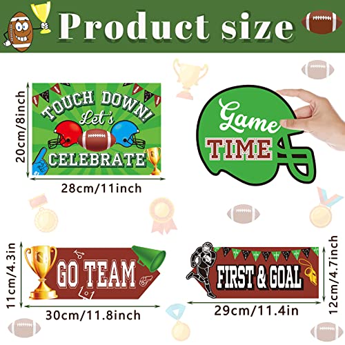 20 Pieces Football Party Sign Football Tailgate Party Supplies Concession Stand Decoration Football Team Party Decor Favors for Game Bar Decoration Kit