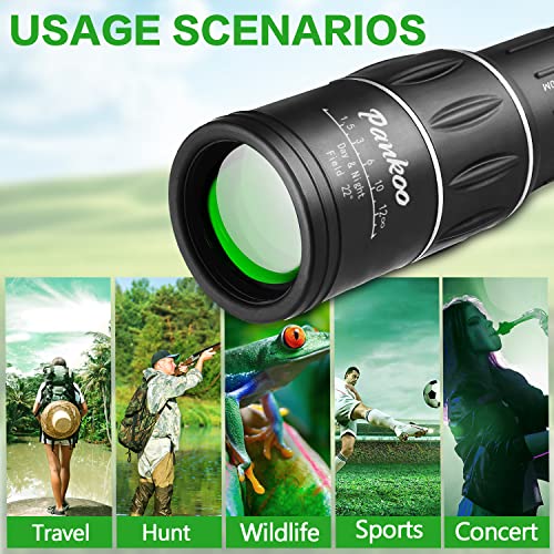 16X52 Monocular Telescope High Powered for Adults, 2023 Power Prism Compact Monoculars for Adults Kids,HD Monocular Scope for Gifts, Outdoor Activity,Bird Watching,Hiking,Concert,Travelling