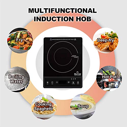 Duxtop Portable Induction Cooktop, Countertop Burner, Induction Burner with Timer and Sensor Touch, 1800W 8500ST E210C2