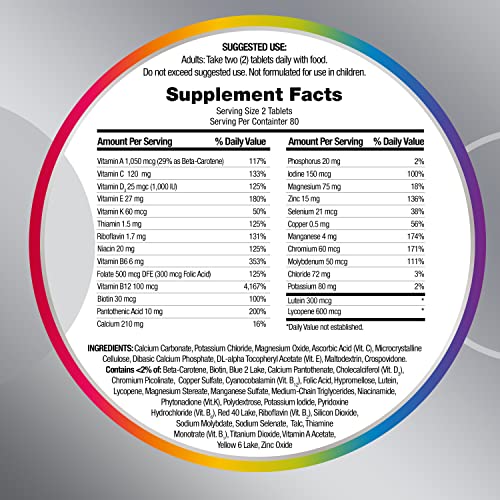 Centrum Minis Silver Multivitamin for Men 50 Plus, Multivitamin/Multimineral Supplement, Vitamin D3, B-Vitamins and Zinc, Non-GMO Ingredients, Supports Memory and Cognition in Older Adults - 280 Ct