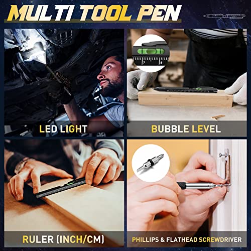 Stocking Stuffers for Men Adults, Gifts for Men 9 in 1 Multitool Pen, Mens Christmas Gifts for Dad, Boyfriend, Grandpa, Husband, Cool Gadgets for Men, Birthday Gifts for Men Who Have Everything