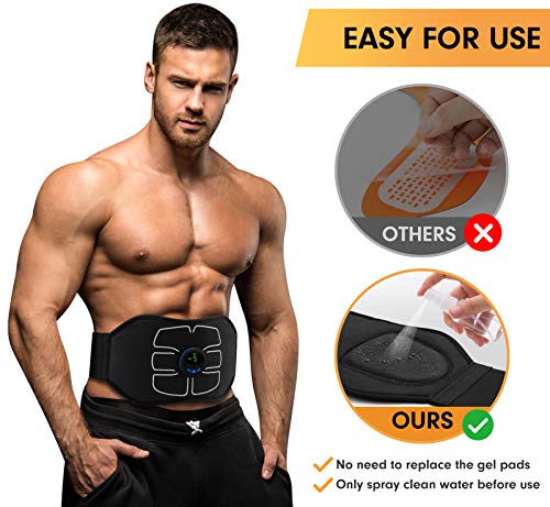 MarCoolTrip MZ ABS Stimulator,Ab Machine,Abdominal Toning Belt Workout Portable Ab Stimulator Home Office Fitness Workout Equipment for Abdomen Black