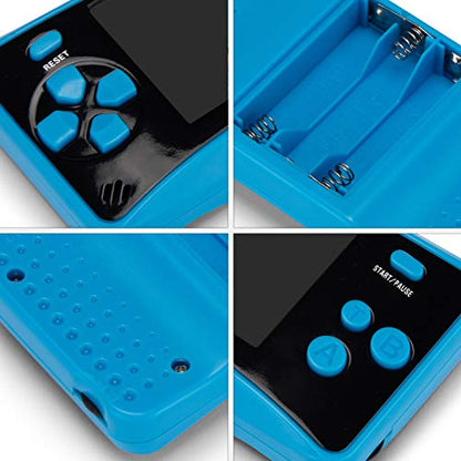 Portable Handheld Games for Kids 2.5" LCD Screen Game TV Output Arcade Gaming Player System Built in 182 Classic Retro Video Games Birthday for Your Boys Girls (Blue)