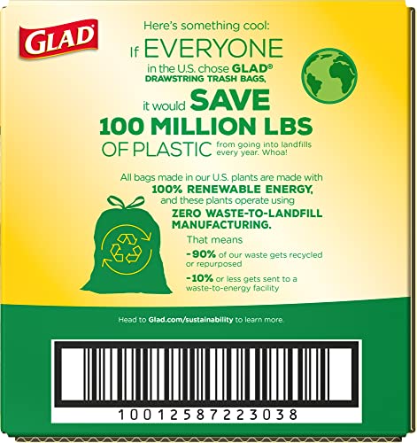 Glad ForceFlex Protection Series Tall Kitchen Drawstring Trash Bags, 13 Gal, 110 Ct, Pack May Vary