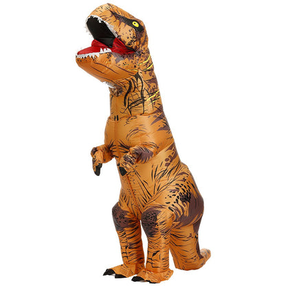 T-Rex Inflatable Dinosaur Costume for Adult, Blow up Jurassic Costume Dress Cosplay Decorations for Halloween Christmas Party, One Size