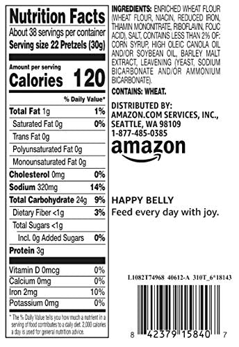 Amazon Brand - Happy Belly Mini Twist Pretzels, 40oz