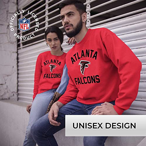 Team Fan Apparel NFL Adult Gameday Football Crewneck Sweatshirt - Cotton Blend - Stay Warm, Comfortable & Stylish on Game Day (Atlanta Falcons - Red, Adult XX-Large)